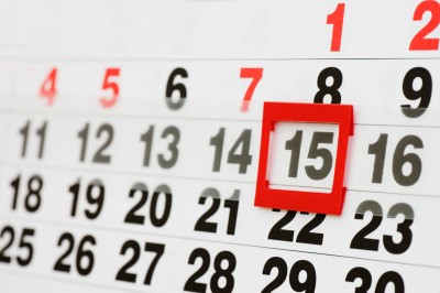noting dates in a calendar