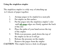 Procedure for using a stapleless stapler