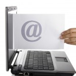 Email arriving from a laptop
