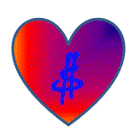 dollar sign inside a love heart