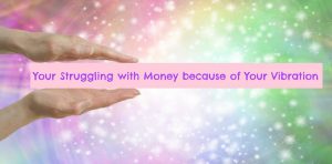 A website slogan with poor grammar that tops it being clear - your struggling with Money because of Your Vibration